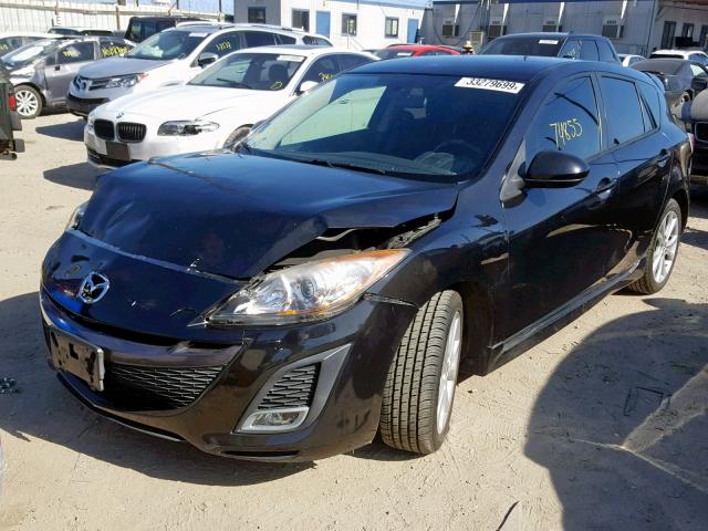 JM1BL1H69A1302221 - 2010 MAZDA 3 S BLACK photo 2