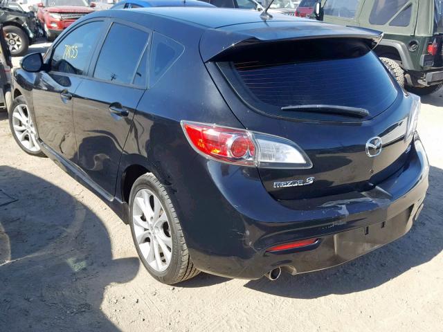 JM1BL1H69A1302221 - 2010 MAZDA 3 S BLACK photo 3