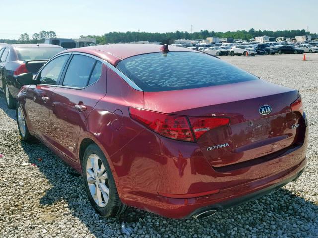 5XXGN4A77DG255493 - 2013 KIA OPTIMA EX BURGUNDY photo 3