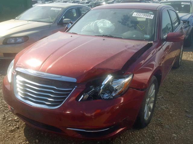 1C3CCBBBXCN189153 - 2012 CHRYSLER 200 TOURIN MAROON photo 2