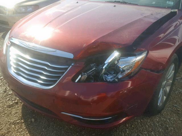 1C3CCBBBXCN189153 - 2012 CHRYSLER 200 TOURIN MAROON photo 9