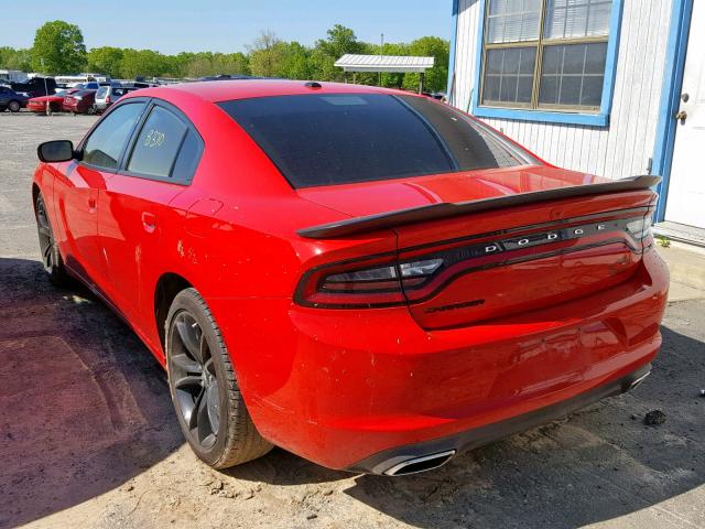 2C3CDXBG5JH247830 - 2018 DODGE CHARGER SX RED photo 3