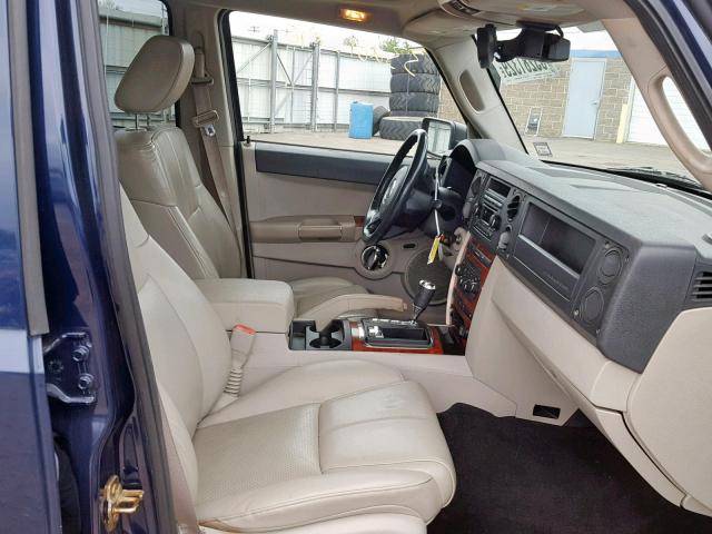 1J8HG58N56C151458 - 2006 JEEP COMMANDER BLUE photo 5