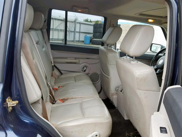 1J8HG58N56C151458 - 2006 JEEP COMMANDER BLUE photo 6