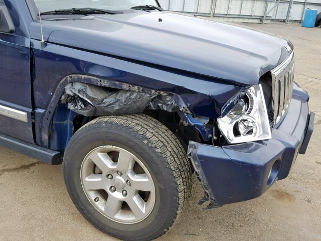 1J8HG58N56C151458 - 2006 JEEP COMMANDER BLUE photo 9