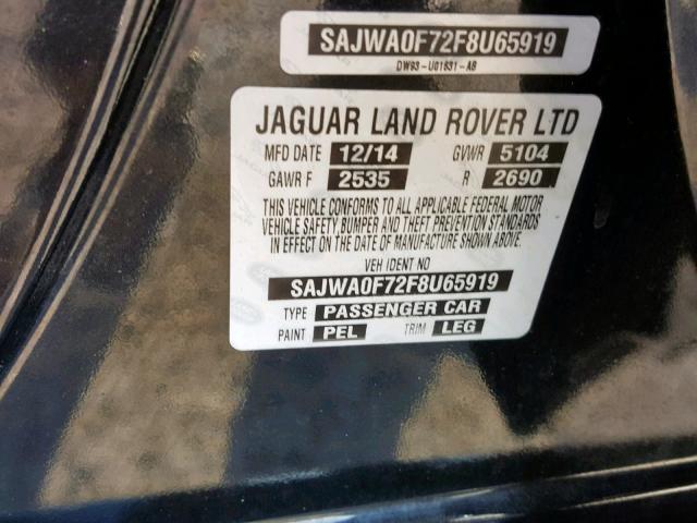 SAJWA0F72F8U65919 - 2015 JAGUAR XF 3.0 SPO BLACK photo 10