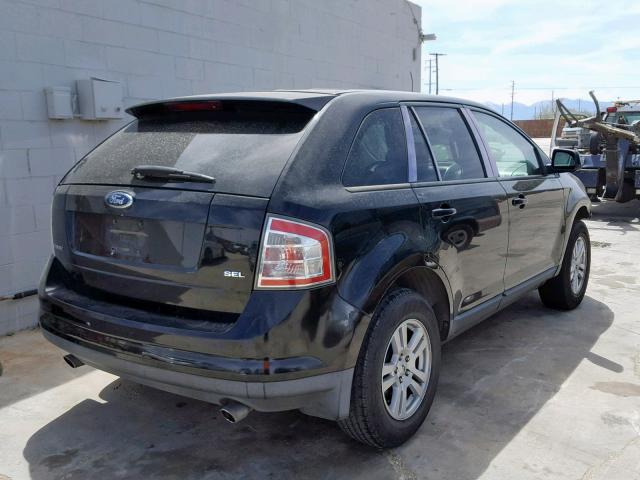 2FMDK38C17BA54066 - 2007 FORD EDGE SEL BLACK photo 4