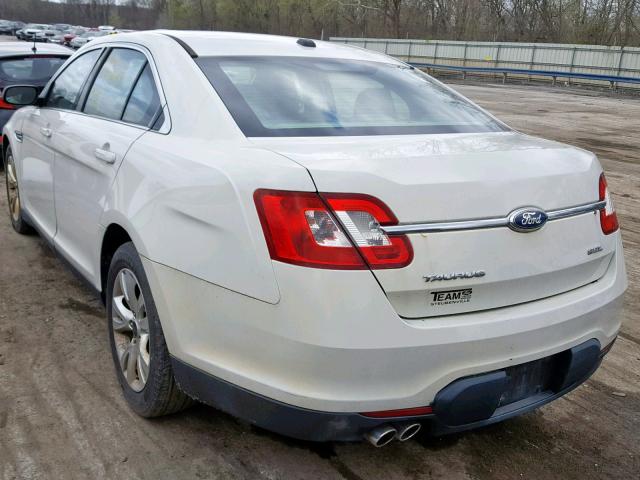 1FAHP2EW7BG129490 - 2011 FORD TAURUS SEL WHITE photo 3