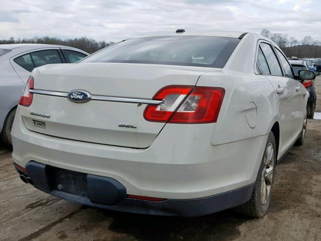 1FAHP2EW7BG129490 - 2011 FORD TAURUS SEL WHITE photo 4