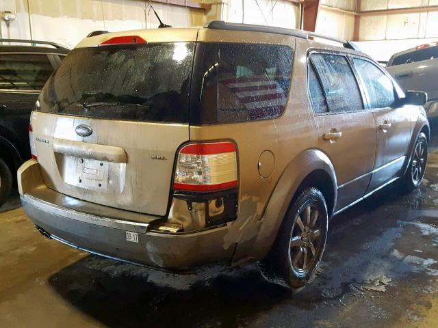 1FMDK02W78GA00508 - 2008 FORD TAURUS X S TAN photo 4