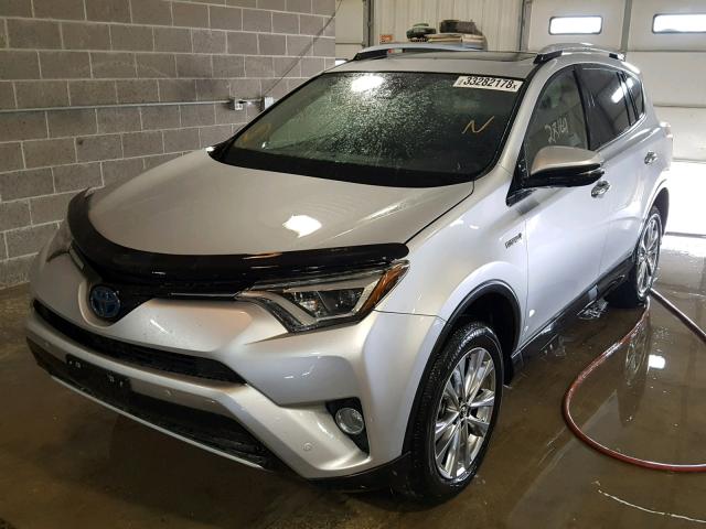 JTMDJREV3GD048764 - 2016 TOYOTA RAV4 HV LI SILVER photo 2