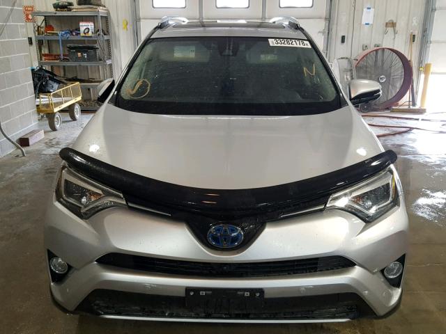 JTMDJREV3GD048764 - 2016 TOYOTA RAV4 HV LI SILVER photo 9