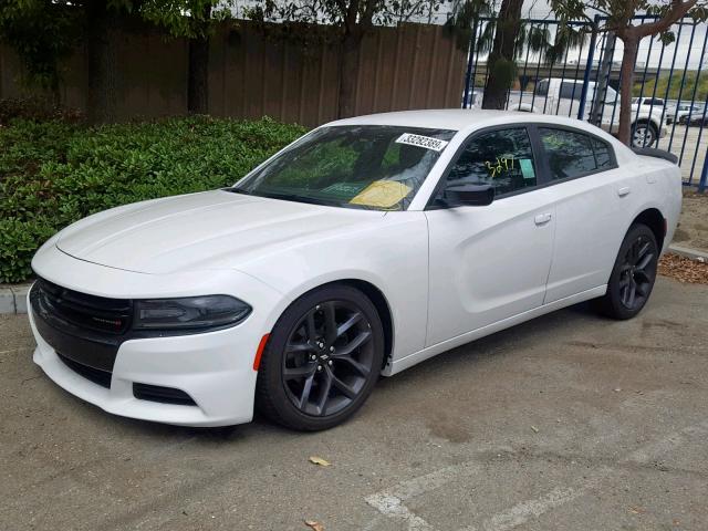 2C3CDXBG9KH500648 - 2019 DODGE CHARGER SX WHITE photo 2