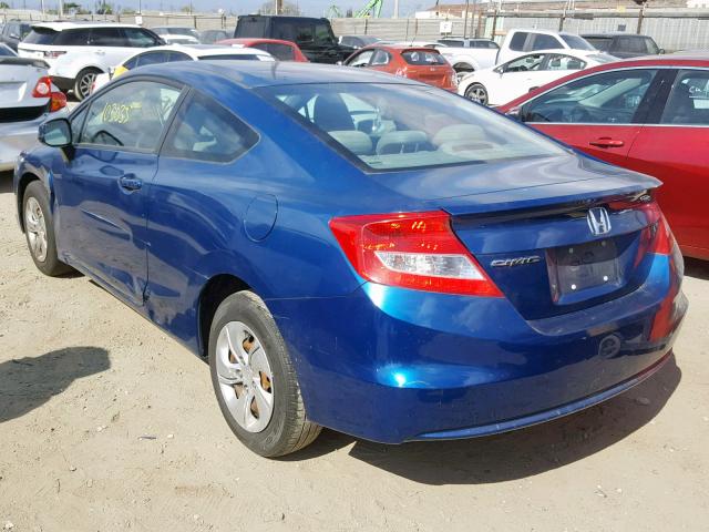 2HGFG3B53DH513598 - 2013 HONDA CIVIC LX BLUE photo 3