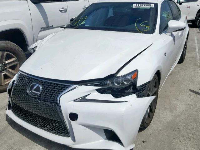 JTHBF1D23E5029610 - 2014 LEXUS IS 250 WHITE photo 2