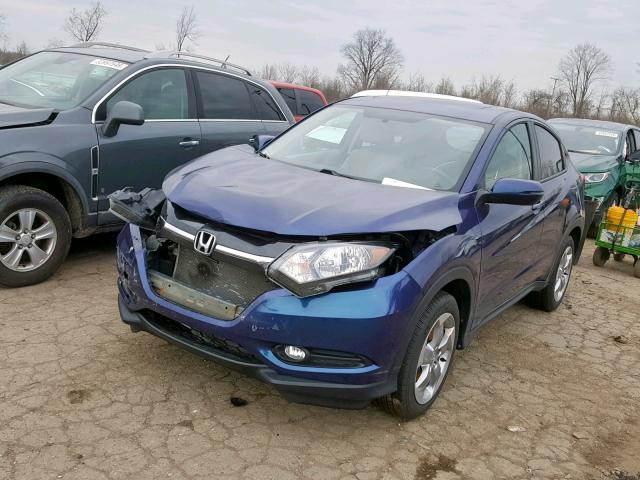 3CZRU6H50GM763474 - 2016 HONDA HR-V EX BLUE photo 2