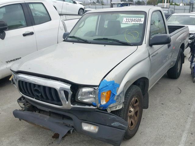 5TENL42N84Z386945 - 2004 TOYOTA TACOMA SILVER photo 2