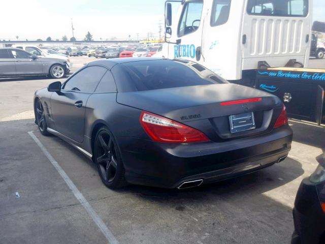 WDDJK7DA0DF013267 - 2013 MERCEDES-BENZ SL 550 BLACK photo 3