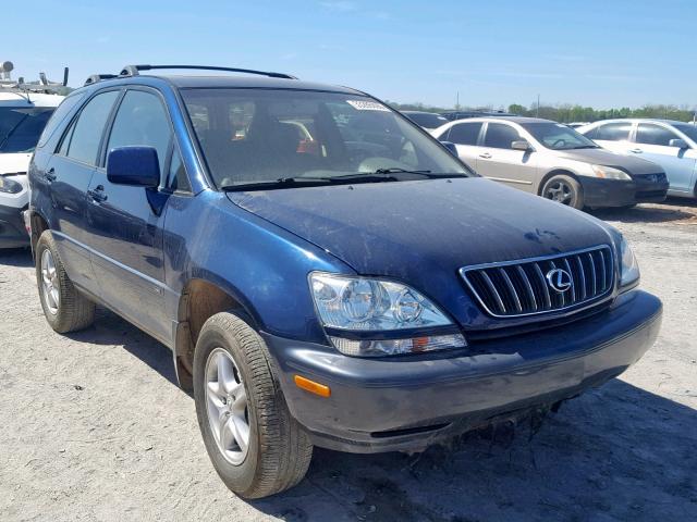 JTJGF10U520120074 - 2002 LEXUS RX 300 BLUE photo 1