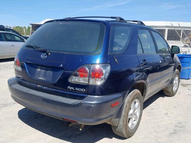 JTJGF10U520120074 - 2002 LEXUS RX 300 BLUE photo 4