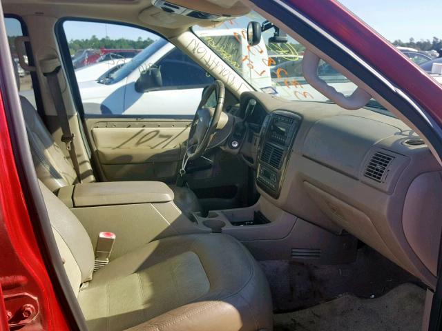 1FMDU64W23UB63555 - 2003 FORD EXPLORER E RED photo 5