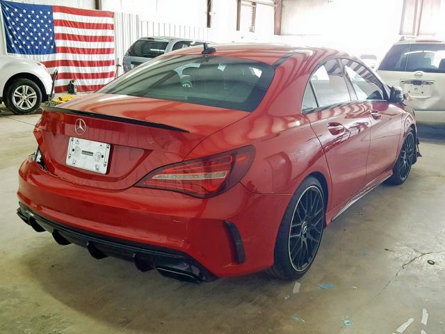 WDDSJ5CB7HN432668 - 2017 MERCEDES-BENZ CLA 45 AMG RED photo 4