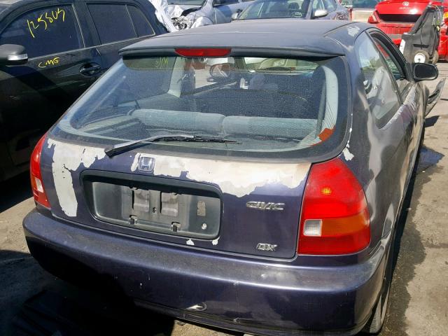 2HGEJ6441VH116122 - 1997 HONDA CIVIC DX BLUE photo 4