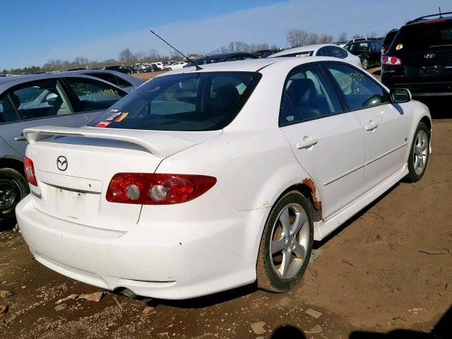 1YVHP80D855M14177 - 2005 MAZDA 6 S WHITE photo 4