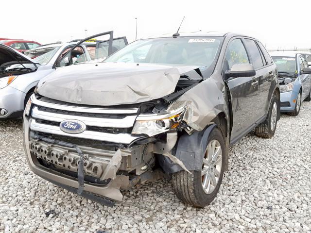 2FMDK4JC7DBE00438 - 2013 FORD EDGE SEL GRAY photo 2