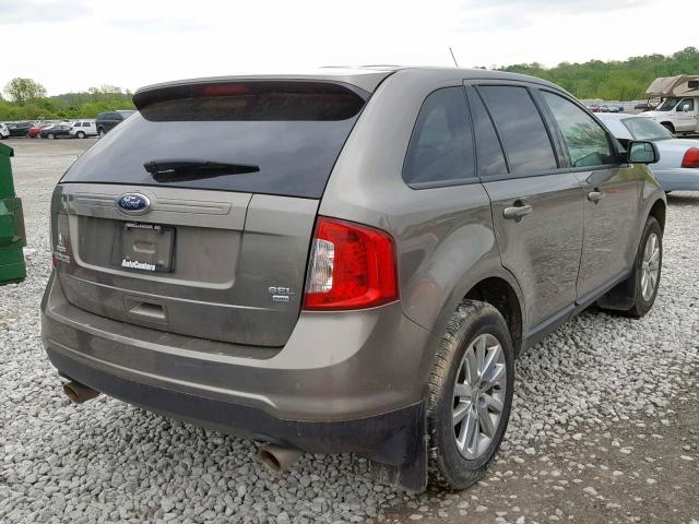 2FMDK4JC7DBE00438 - 2013 FORD EDGE SEL GRAY photo 4