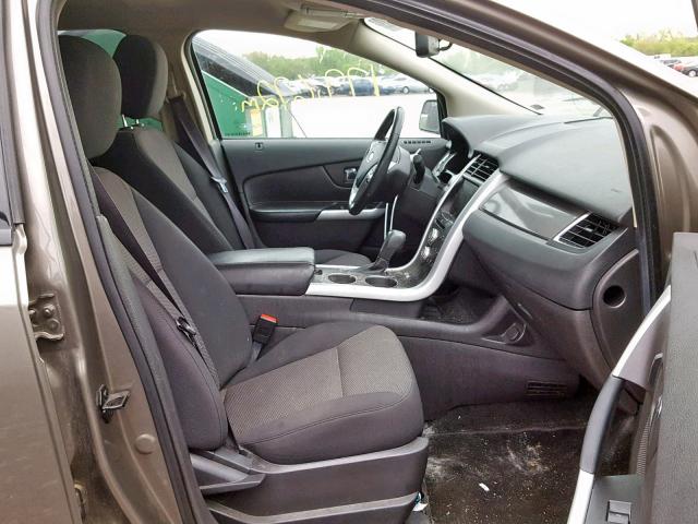 2FMDK4JC7DBE00438 - 2013 FORD EDGE SEL GRAY photo 5