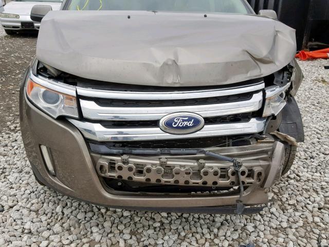 2FMDK4JC7DBE00438 - 2013 FORD EDGE SEL GRAY photo 9