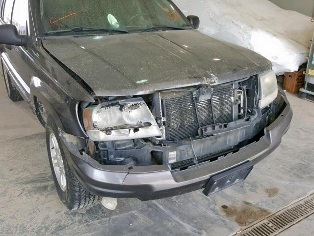 1J4GW48S04C384807 - 2004 JEEP GRAND CHER GRAY photo 9