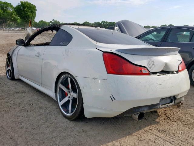 JNKCV64E78M124535 - 2008 INFINITI G37 BASE WHITE photo 3