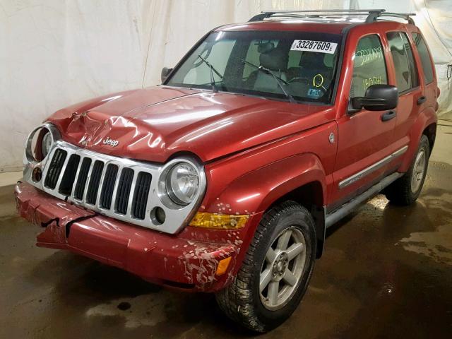 1J4GL58K55W718750 - 2005 JEEP LIBERTY LI RED photo 2