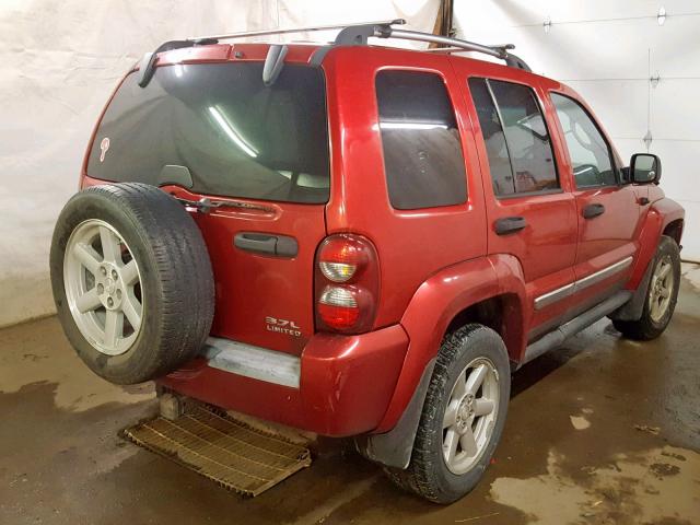 1J4GL58K55W718750 - 2005 JEEP LIBERTY LI RED photo 4