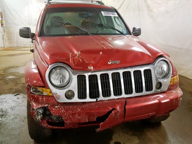 1J4GL58K55W718750 - 2005 JEEP LIBERTY LI RED photo 9