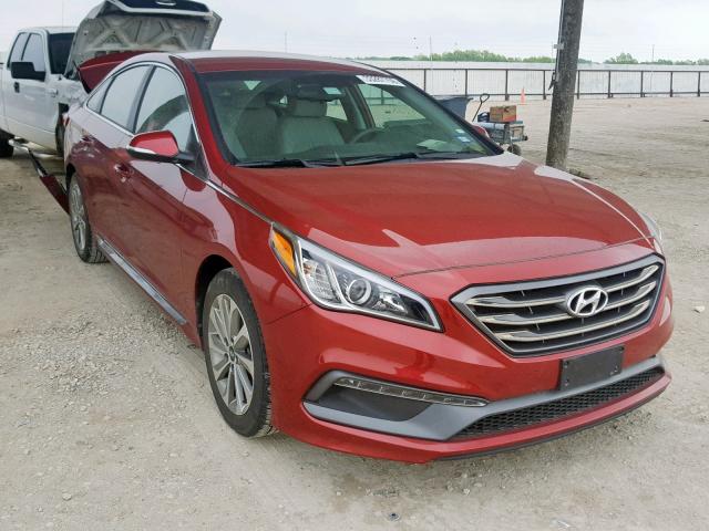 5NPE34AF4GH428240 - 2016 HYUNDAI SONATA SPO RED photo 1