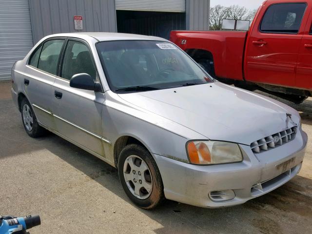 KMHCG45C32U380901 - 2002 HYUNDAI ACCENT GL SILVER photo 1