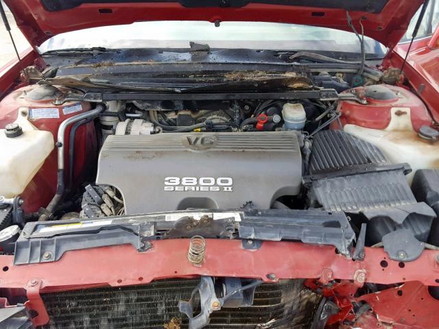 1G4HP52K2WH442360 - 1998 BUICK LESABRE CU RED photo 7