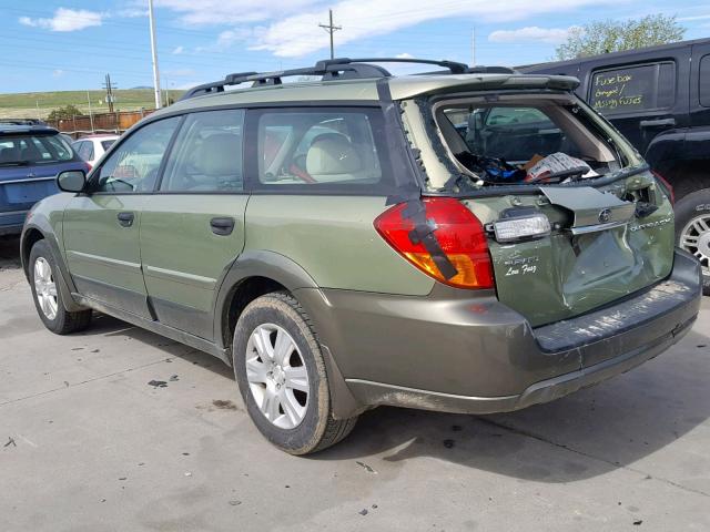 4S4BP61C057382105 - 2005 SUBARU LEGACY OUT GREEN photo 3