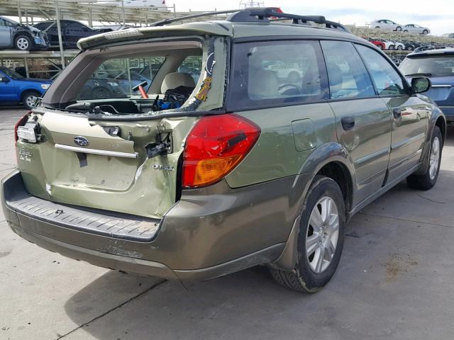 4S4BP61C057382105 - 2005 SUBARU LEGACY OUT GREEN photo 4