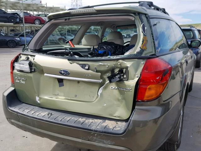 4S4BP61C057382105 - 2005 SUBARU LEGACY OUT GREEN photo 9