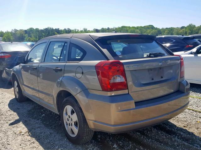 1B3HB28B07D288086 - 2007 DODGE CALIBER TAN photo 3