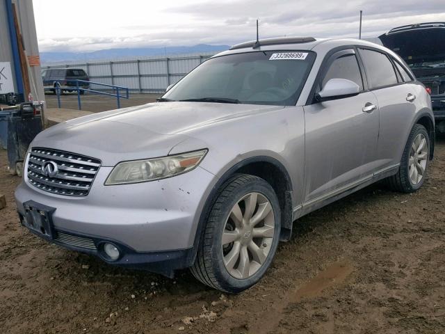 JNRBS08W23X002047 - 2003 INFINITI FX45 SILVER photo 2