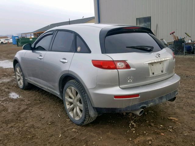 JNRBS08W23X002047 - 2003 INFINITI FX45 SILVER photo 3