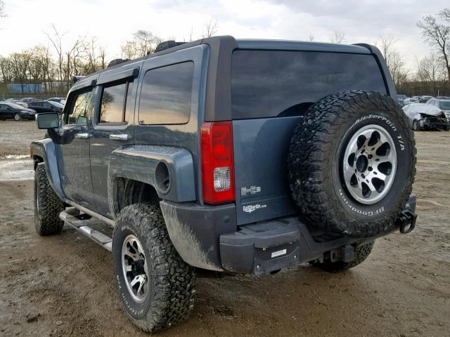 5GTDN136X68168997 - 2006 HUMMER H3 BLUE photo 3