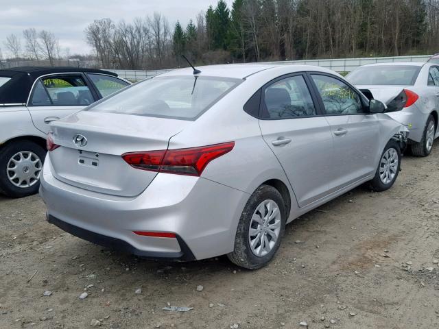 3KPC24A36KE057238 - 2019 HYUNDAI ACCENT SE SILVER photo 4