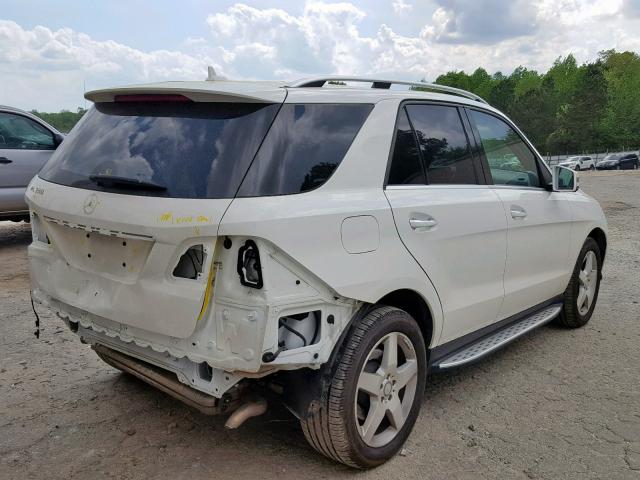 4JGDA5JBXEA288697 - 2014 MERCEDES-BENZ ML 350 WHITE photo 4