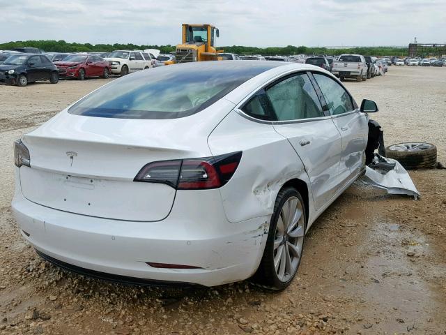 5YJ3E1EB4JF081716 - 2018 TESLA MODEL 3 WHITE photo 4